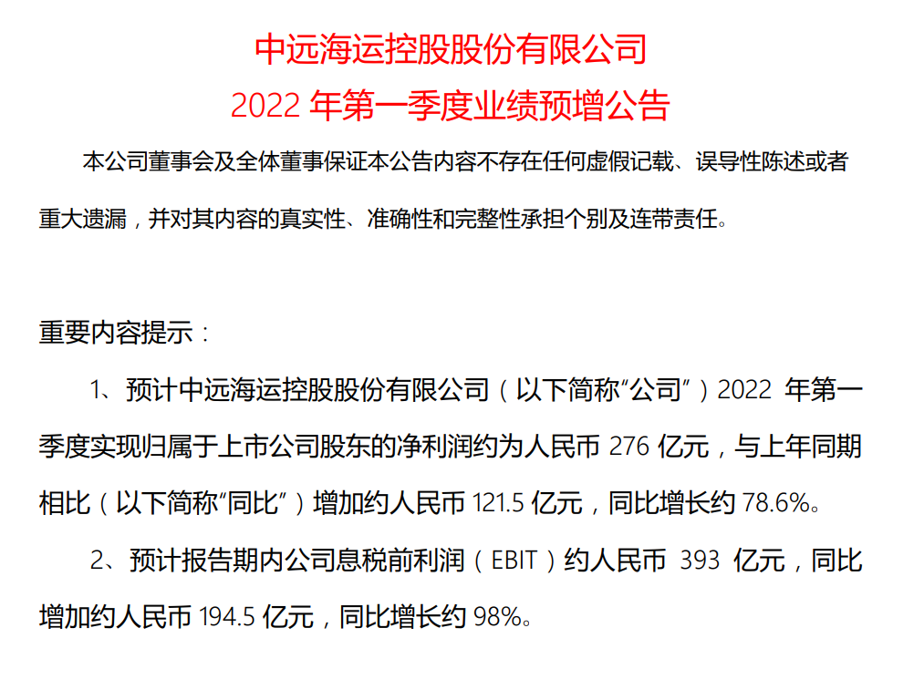 中遠(yuǎn)?？刈钚孪⒕C述